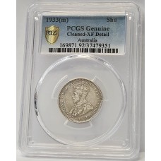 AUSTRALIA 1933 . ONE 1 SHILLING . PCGS GENUINE